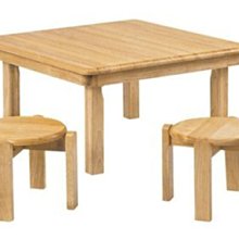[ 家事達] TMT 多功能實木直腳合室桌椅組 (TAR-01+ TAR-05*4)-不含椅 特價