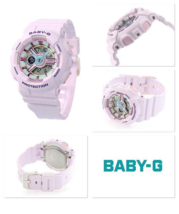 CASIO 手錶公司貨  BABY-G柔和色彩與金屬質感BA-110XPM-6A 附發票