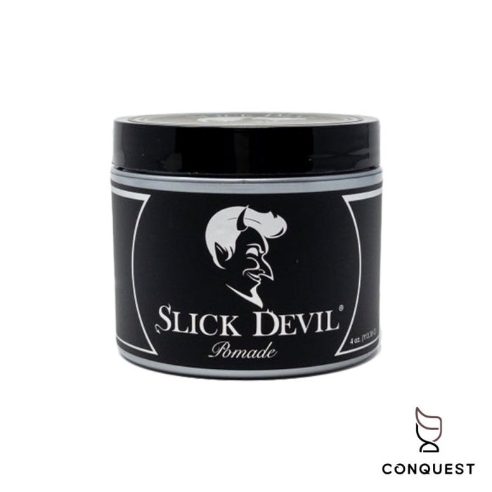 【 CONQUEST 】Slick Devil Pomade 原廠經銷 黑惡魔強力型水洗式髮油 超強黏霧面光澤 全新配方