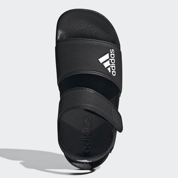 Adidas ADILETTE 童鞋 中童 涼鞋 休閒 魔鬼氈 柔軟 黑【運動世界】GW0344