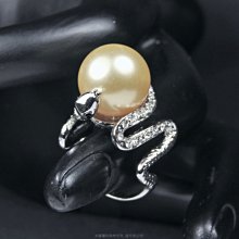 珍珠林~12MM珍珠戒指~日本最高級南洋硨磲貝珍珠(內徑17mm.國際戒圍12號) #056