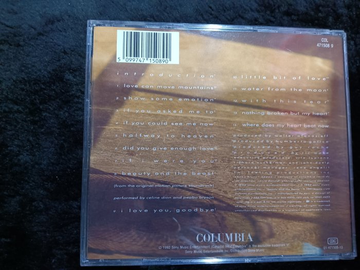 Celine Dion 席琳狄翁 - 同名專輯 - 1992年加拿大版 - 碟片9成新 - 151元起標 R1442
