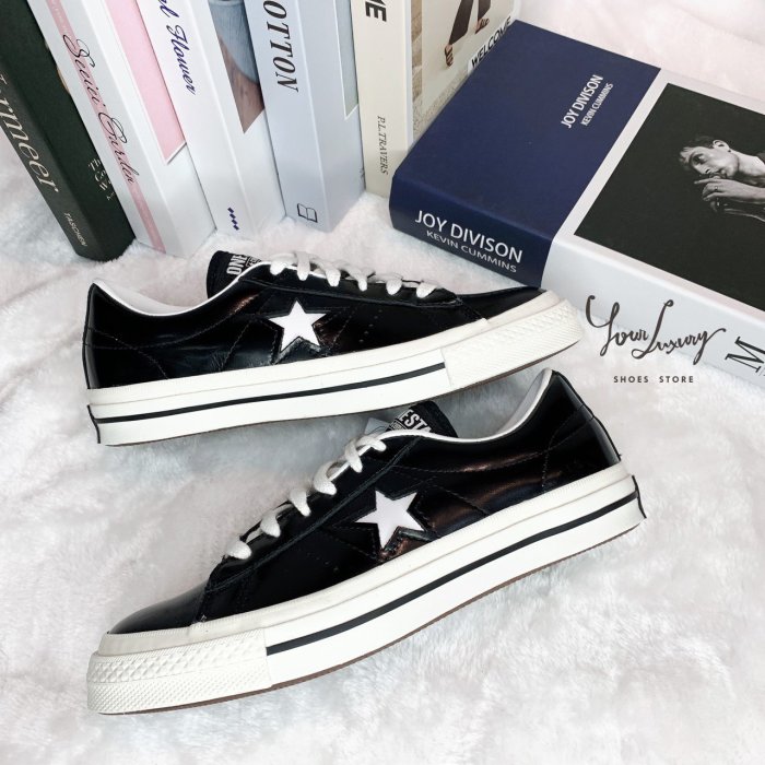 【Luxury】Converse one star hanbyeol leather 皮革帆布鞋 黑白 男女鞋 韓國正品