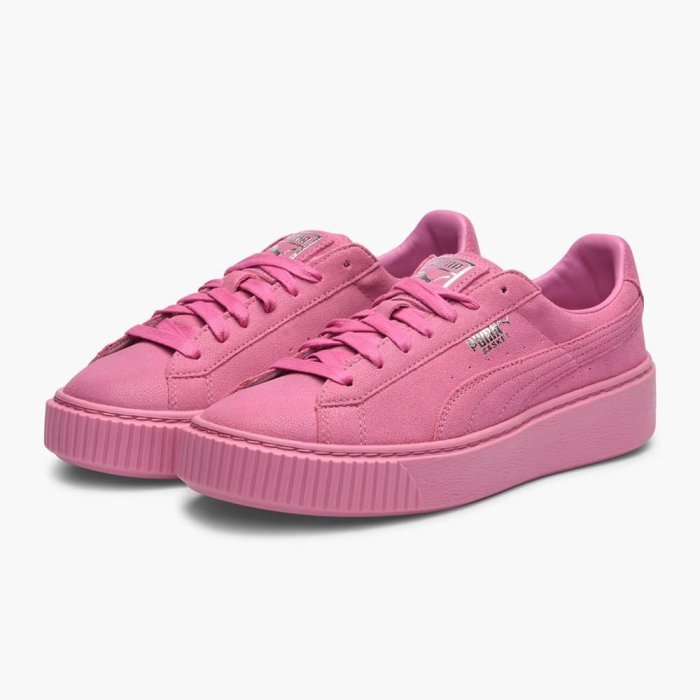 =CodE= PUMA BASKET PLATFORM RESET 珍珠皮革增高厚底鞋(全粉紅) 363313-02 女