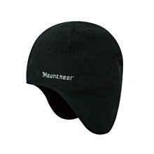 山林 Mountneer 防風耳罩刷毛保暖帽 保暖帽 黑色 喜樂屋戶外