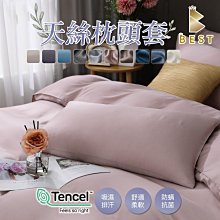 【BEST】天絲枕頭套 美式枕套 頂級天絲 TENCEL 素色枕頭套 2入