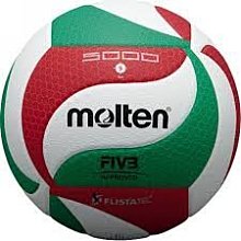 MOLTEN V5M5000 排球5號合成皮 排球 三色排球 比賽指定用球