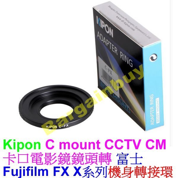 Kipon C mount 鏡頭轉富士 FX X XF x-mount機身轉接環 Cctv 16mm 25mm 35mm