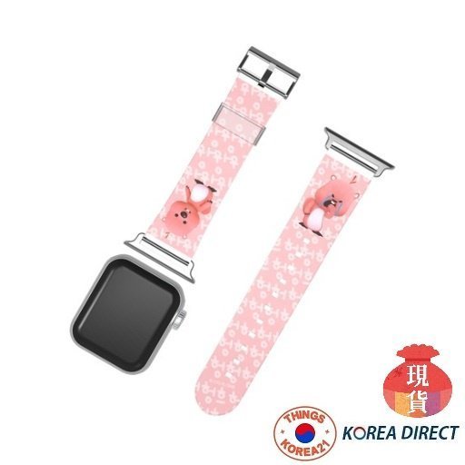 ��韓國直運�� Loopy通用矽膠貼皮快拆真皮錶帶 ��38/40/41mm三星CK蘋果華為手錶帶手錶配件智能手環智慧手錶錶