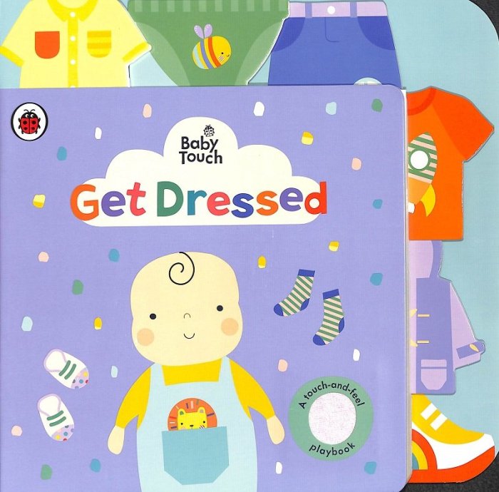 ＊小貝比的家＊GET DRESSED/BABY TOUCH/硬頁書/0~2歲/觸摸書