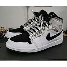 【正品】Air Jordan 1 Mid 黑白銀 小倫納德 中幫 籃球 運動 男 女 現貨 554724-121慢跑鞋