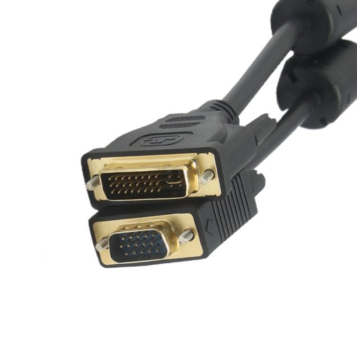 DVI24+5轉VGA公對公連接線 DVI-I轉VGA線D-SUB轉接線15針 2米 A5.0308