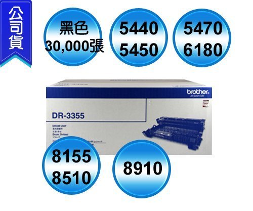 【含稅*現貨】brother DR-3355 原廠感光滾筒 適用HL-5450DN/MFC-8910DW/8510DN