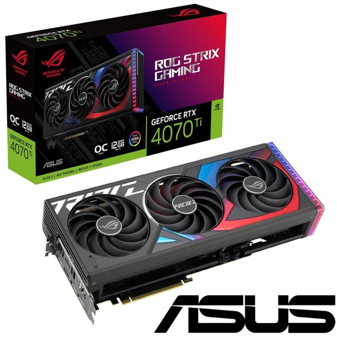 現貨】全新 ASUS 華碩 ROG STRIX RTX4070TI O12G 顯示卡 梟鷹 超頻3風扇 電競【公司貨