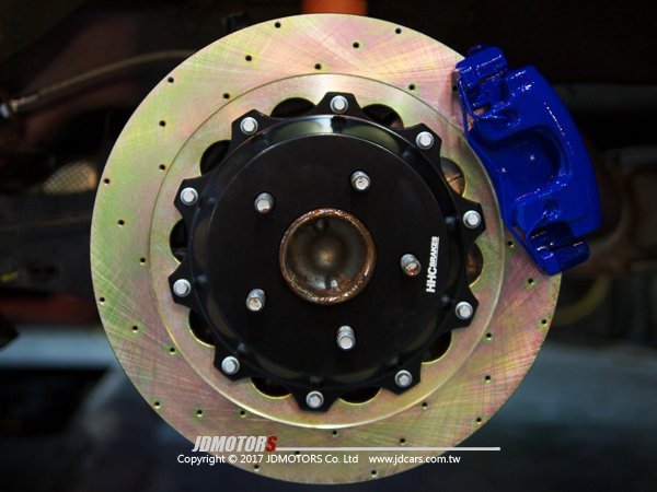 JD-MOTORS JBT 新款 四活塞 卡鉗浮動套裝組 18吋 / 藍色 - NEW FOCUS MAZDA3