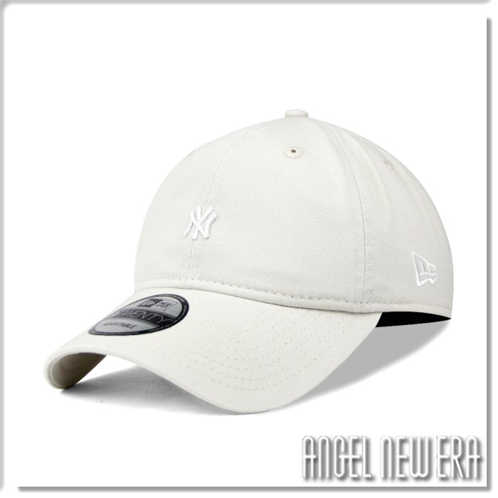 ANGEL NEW ERA】NEW ERA MLB NY 紐約洋基小標米白色老帽軟版9TWENTY