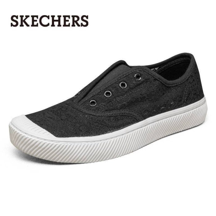 100原廠％Skechers斯凱奇女鞋2021新款夏季厚底一腳蹬懶人鞋休閑平底板鞋子