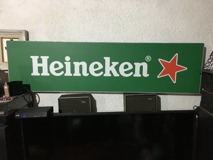 海尼根招牌36X136公分 中空版 PP卡典西德貼紙 道具出租銷售