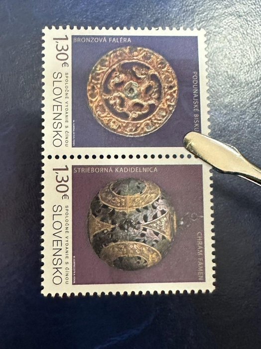 斯洛伐克 2019年 中國斯洛伐克建交70周年 郵票 文物、