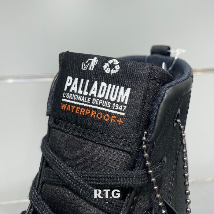 【RTG】PALLADIUM PAMPA RCYCL LITE+ WP+ 黑色 防水靴 輕量 男鞋 08848-008