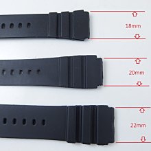 【錶帶家】『便宜超值』 20mm 18mm 柔軟防水 PVC 橡膠錶帶替代CASIO卡西歐等各品牌潛水 運動手錶