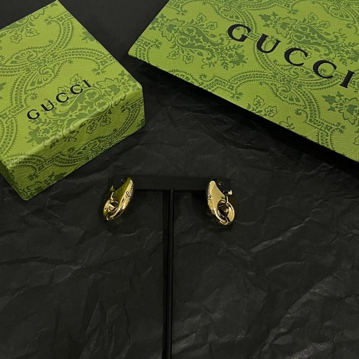 【，13820150】gucci 中古款  耳釘   材質古銅 做工細節原裝 NO46569