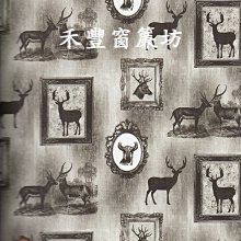 [禾豐窗簾坊]自然生態風格糜鹿圖紋壁紙(4色)/壁紙裝潢施工
