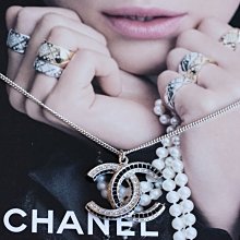 Chanel A96445 necklace CC 白/黑 水晶項鍊