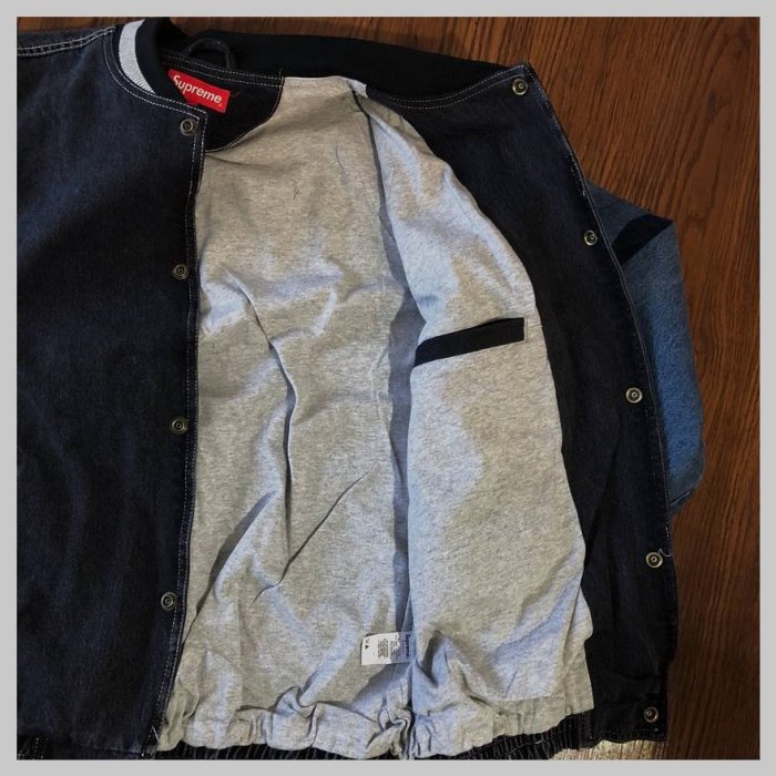 春夏新品】2018SS SUPREME DENIM VARSITY JACKET 外套夾克| Yahoo奇摩拍賣