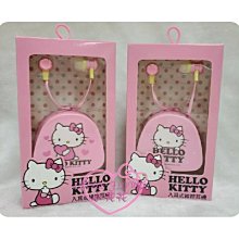 ♥小花花日本精品♥ 三麗鷗 Hello Kitty 粉色 大臉 入耳式 線控耳機 有線耳機 盒裝 00431507