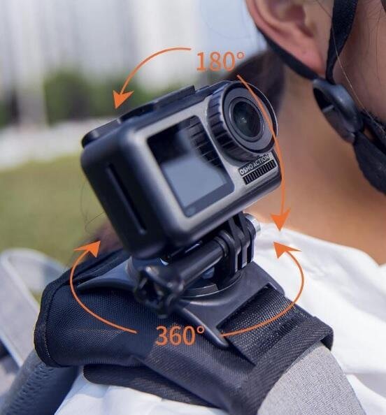 【三峽好吉市】gopro 大疆osmo action運動相機背包夾 肩帶扣胸前肩膀固定支架卡 運動相機背包夾 固定帶