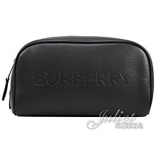 【茱麗葉精品】全新商品 BURBERRY 專櫃商品 8061363 經典LOGO牛皮拉鍊萬用包/手拿包.黑 現貨