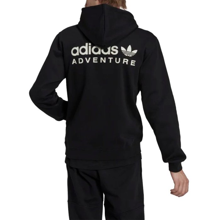 【豬豬老闆】ADIDAS OG ADVENTURE HOODY 黑 休閒 運動 連帽 帽T 男款 HK5002