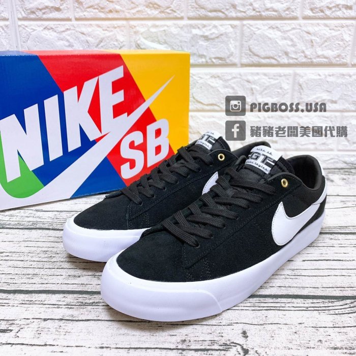 【豬豬老闆】NIKE SB Zoom Blazer 低筒 Pro GT 黑白 休閒 滑板鞋 男款 DC7695-002