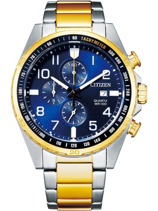 【全新原廠CITIZEN】星辰 三眼計時多功能錶 AN3654-50L【天美鐘錶店家直營】【下殺↘超低價有保固】