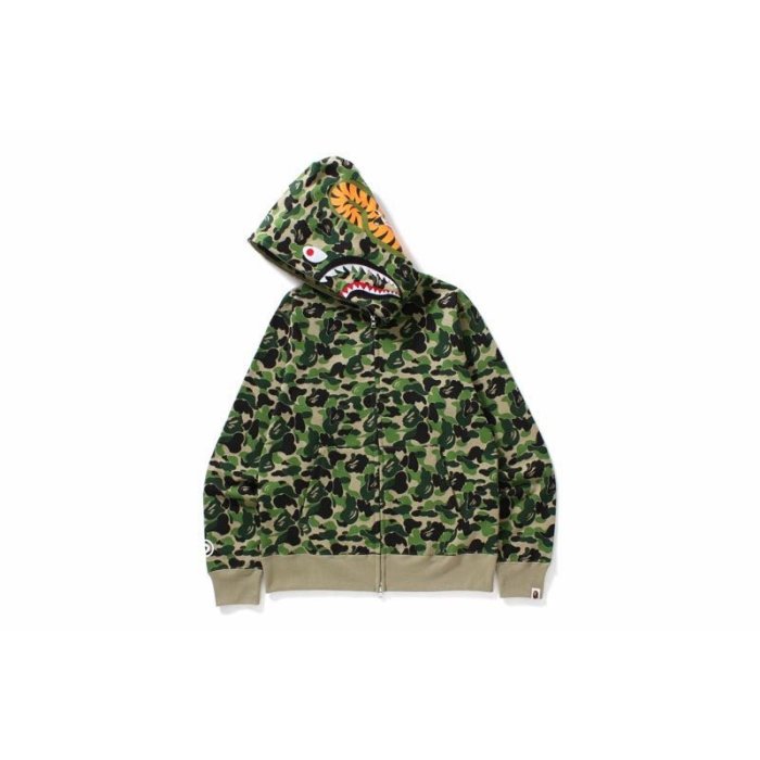 A bathing ape bape abc camo shark hoodie 綠迷彩鯊魚連帽外套| Yahoo