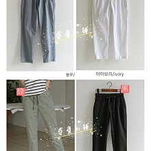 $尋寶小舖$ 正韓直送 New style NS夏新品 綁帶鬆緊腰頭簡約8～9分卡其休閒女友褲#402