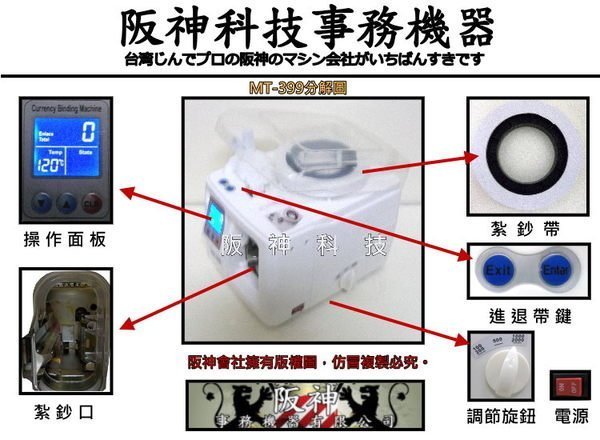 【阪神 台南實體店】送耗材紙帶一箱。自動 紮鈔機 綁鈔機 綑鈔機 束鈔機 捆鈔機(點鈔機 驗鈔機 數鈔機 點幣機 分幣