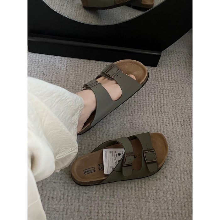 實拍細節 德國勃肯 Birkenstock Arizona 拖鞋 男女外穿拖鞋涼鞋 雙扣壹字 防滑 軟木底涼鞋