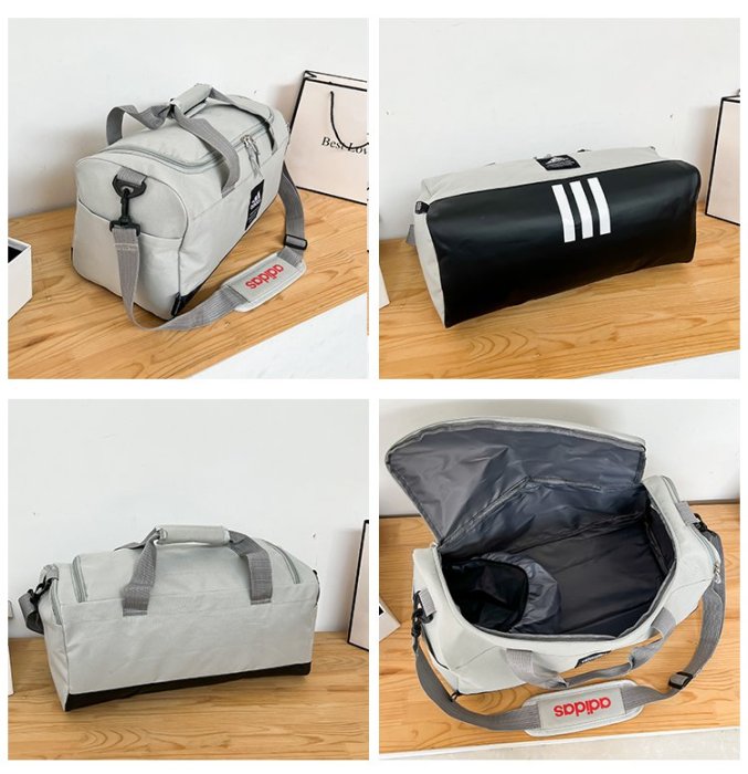 Adidas 阿迪健身手提包 旅行包 斜挎行李袋短途旅行圓筒包戶外運動健身包 單肩斜挎包大容量便利包情侶 329622