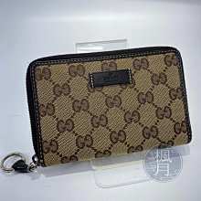 【一元起標 04/24】GUCCI 古馳 224249 老花拉鍊中夾 精品 簡約 精品中夾  皮件