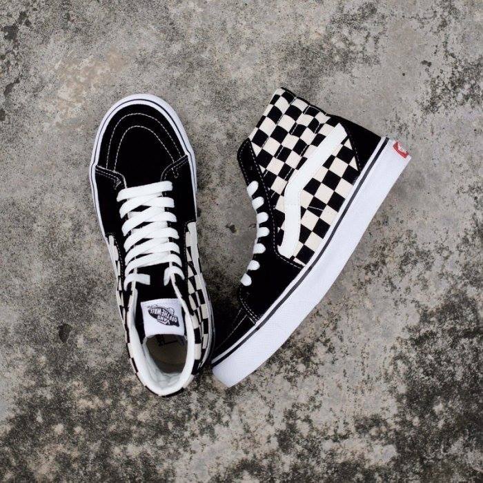 【正品】【GROUP A】VANS SK8-HI DX Checkerboard 黑白 格紋 棋盤格 高筒 復古 休閒鞋 情侶鞋