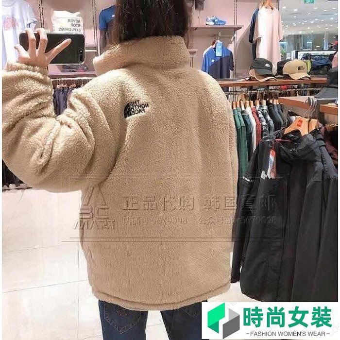 THE NORTH FACE 北面 北臉 刺繡雙面穿刷毛鋪棉外套 御寒立領夾克 防風外套 加厚羽絨服棉衣外套 男女-時尚女裝