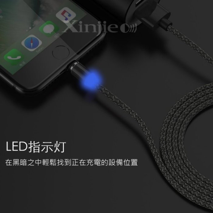 信捷戶外【E65】2米 圓形磁吸充電線 魚網編織線 三合一 充電線 蘋果/安卓/Type-c 充電線 iphone