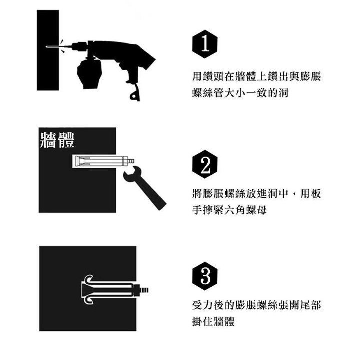 【精準工業】螺帽露出 拉脹式壁虎 套頸式膨脹螺絲  拉脹螺絲 SUS  平頭式壁虎 固定螺絲