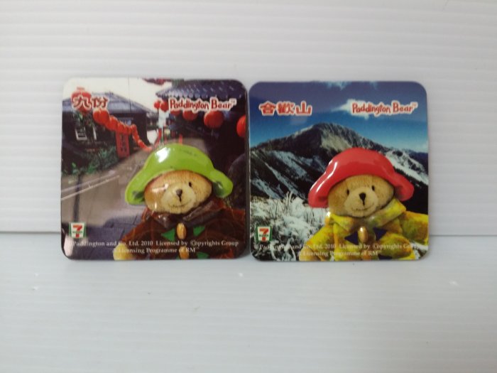 Paddington Bear台灣六景磁鐵3入(全新)