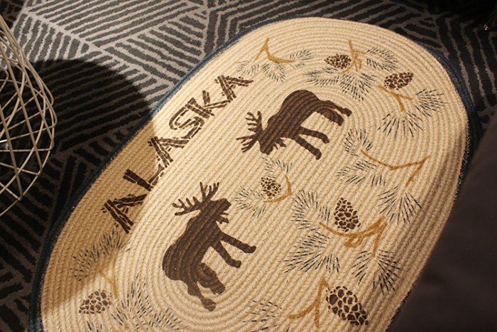【熱賣精選】 孟加拉進口黃麻復古美式馴鹿麋鹿亞麻地墊地毯印第安腳毯腳墊裝飾