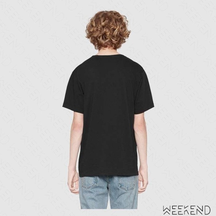 【WEEKEND】 GUCCI Logo Oversize 寬鬆 長版 短袖 T恤 上衣 黑色 男款 493117