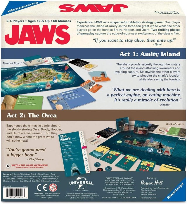 現貨 全新 桌遊 大白鯊 Jaws Board Game