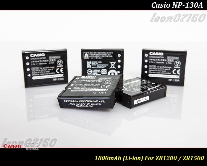 【限量促銷 】全新原廠Casio NP-130A 公司貨鋰電池 EX-ZR1200 / EX-ZR1500